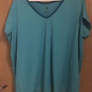 𝅺FULL beauty sport green basic green shirt 22/24 A-49